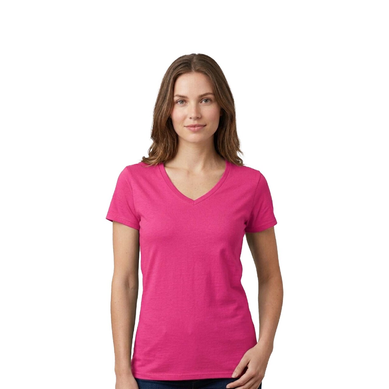 Gildan Women’s Heavy Cotton V-Neck T-Shirt – Blank Craft Tee for Cricut, Painting & Custom DIY Projects